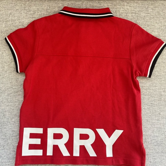 Red Burberry Kids Polo - Picture 2 of 3